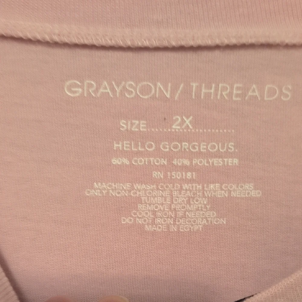Grayson Threads Pink Graphic Tee with Purple Accents - Picture 3 of 5